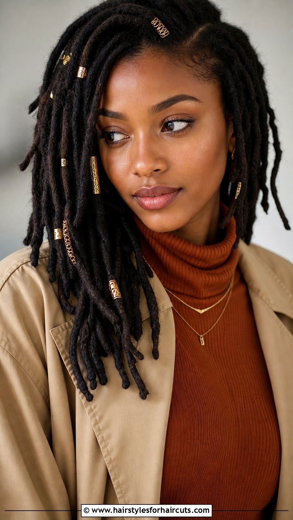Layered Dreads With Accessories - 25 hairstyles for dreads for ladies - 25 hairstyles for dreads for ladies
