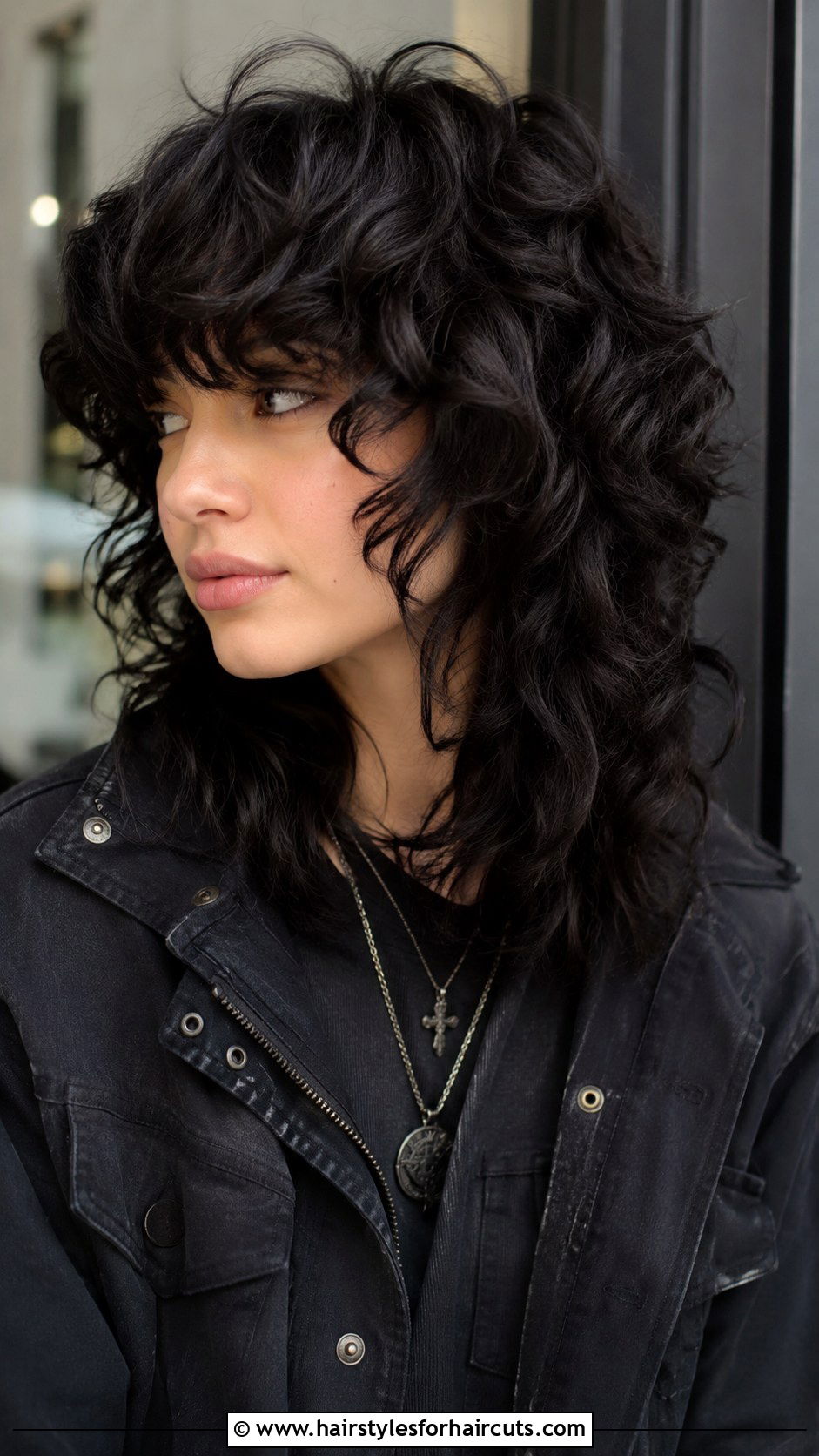Layered Emo Curls With Fringe - 25 emo hairstyles for curly hair - 25 emo hairstyles for curly hair