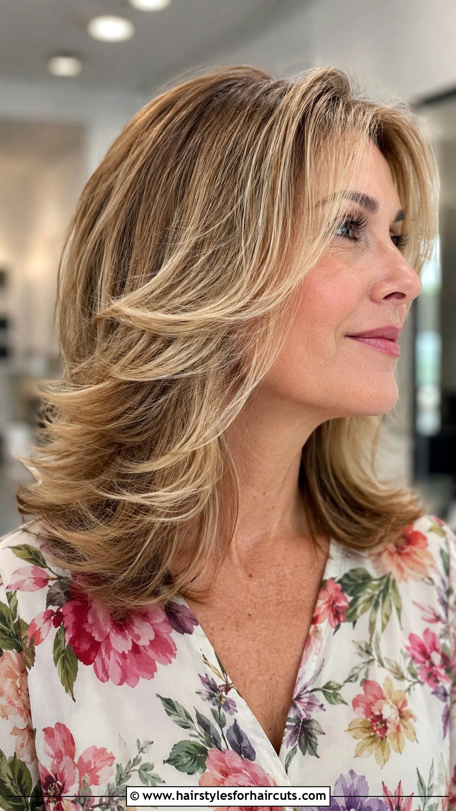 Layered Feathered Haircut - 25 best hairstyles for medium hair - 25 best hairstyles for medium hair