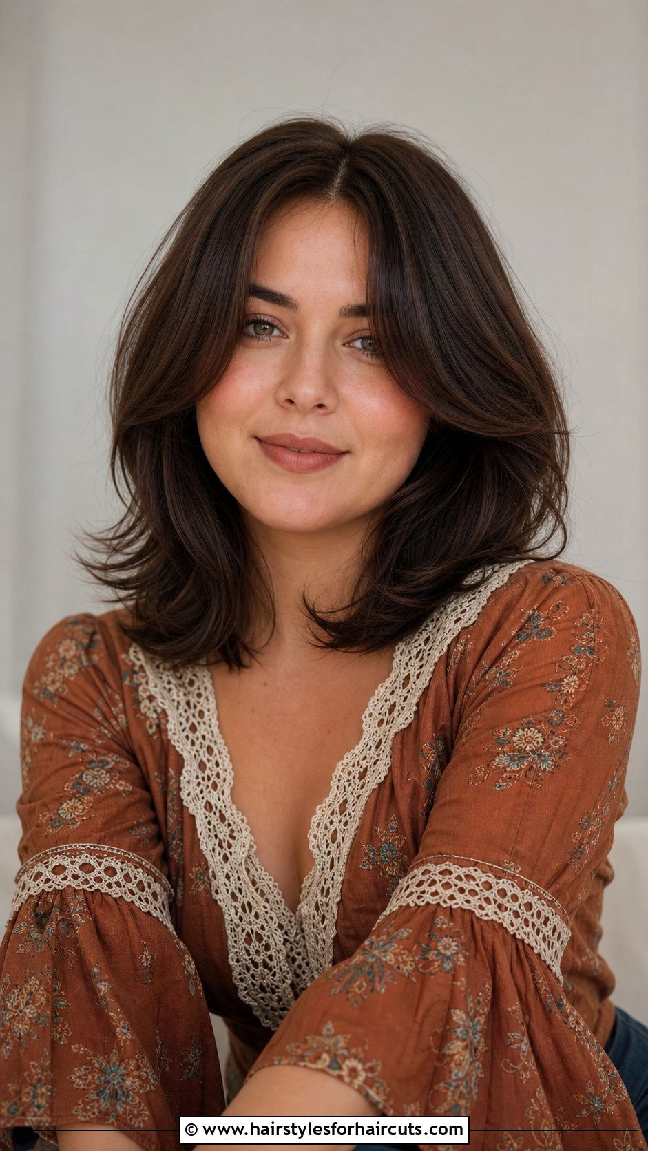 Layered Flipped Ends Haircut For Round Face - 25 layer haircuts for round face - 25 layer haircuts for round face