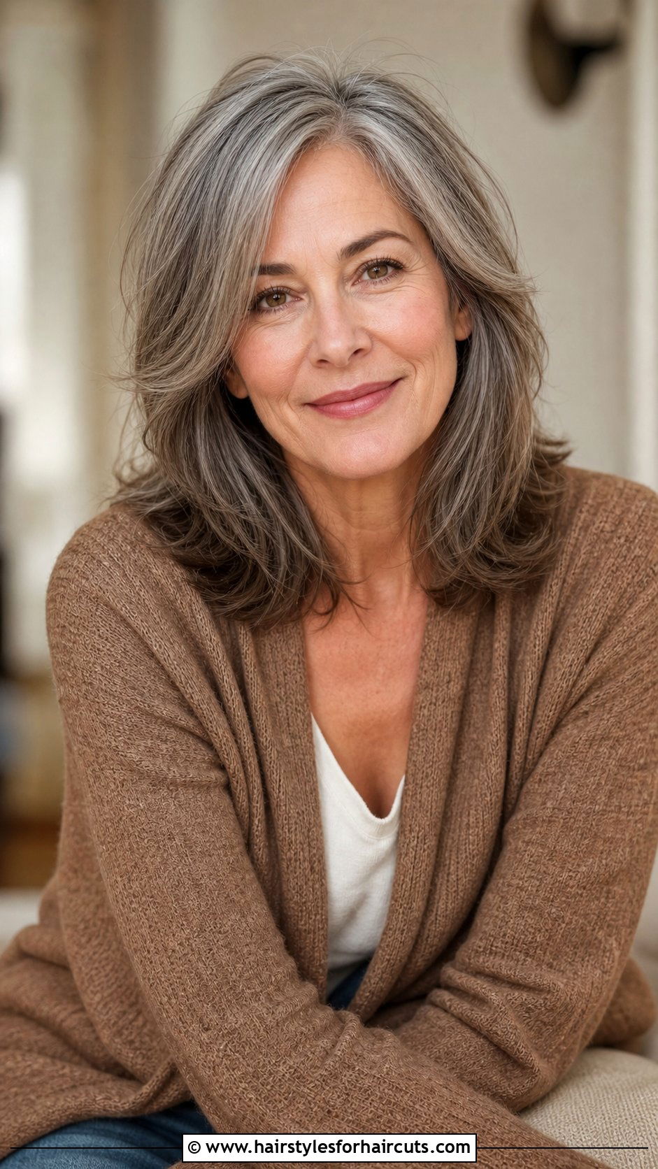 Layered Gray Medium Hair - 25 thick gray hairstyles - 25 thick gray hairstyles