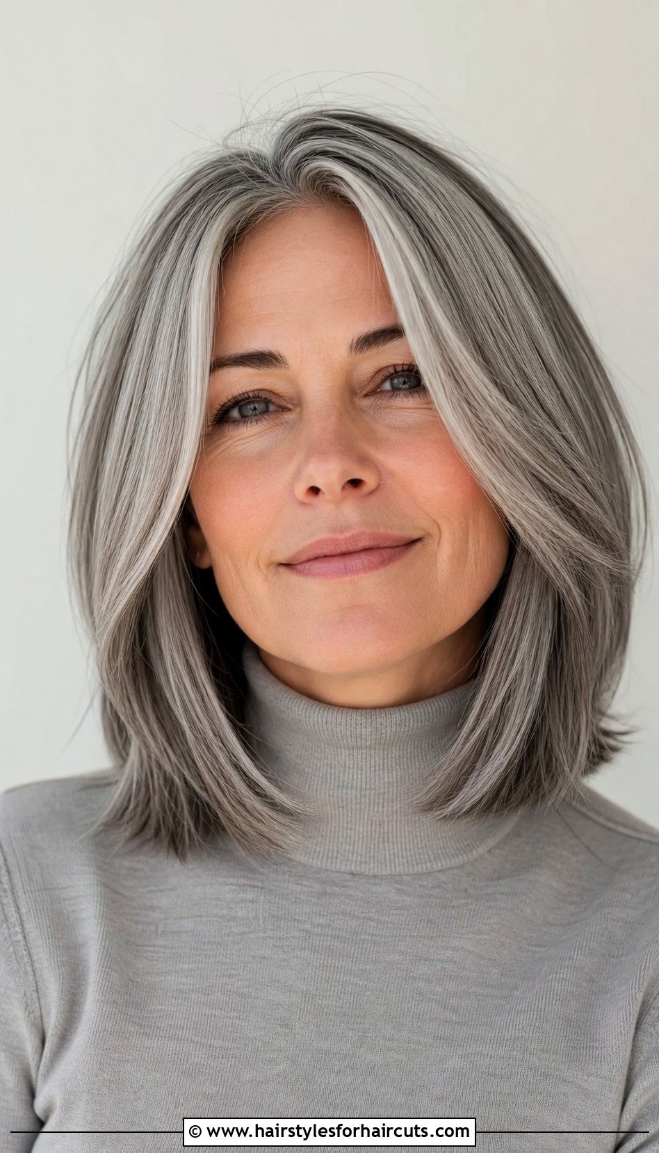 Layered Grey Collarbone Cut - 25 low maintenance medium length layered grey hairstyles - 25 low maintenance medium length layered grey hairstyles