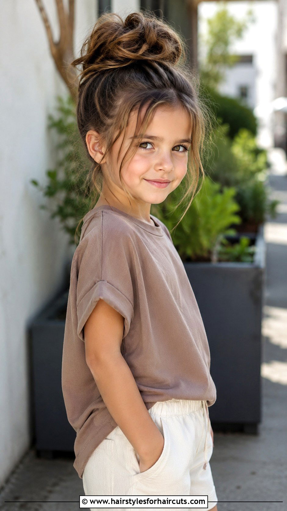 Layered Haircut With Messy Bun Updo - 25 layered little girl haircuts fine hair - 25 layered little girl haircuts fine hair