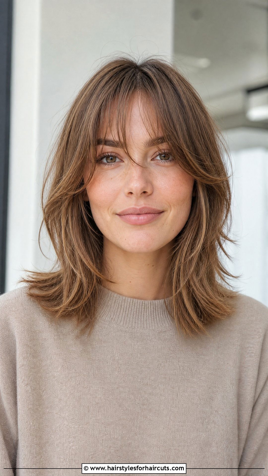 Layered Haircut With Wispy Curtain Bangs - 25 layered haircuts with curtain bangs straight hair - 25 layered haircuts with curtain bangs straight hair