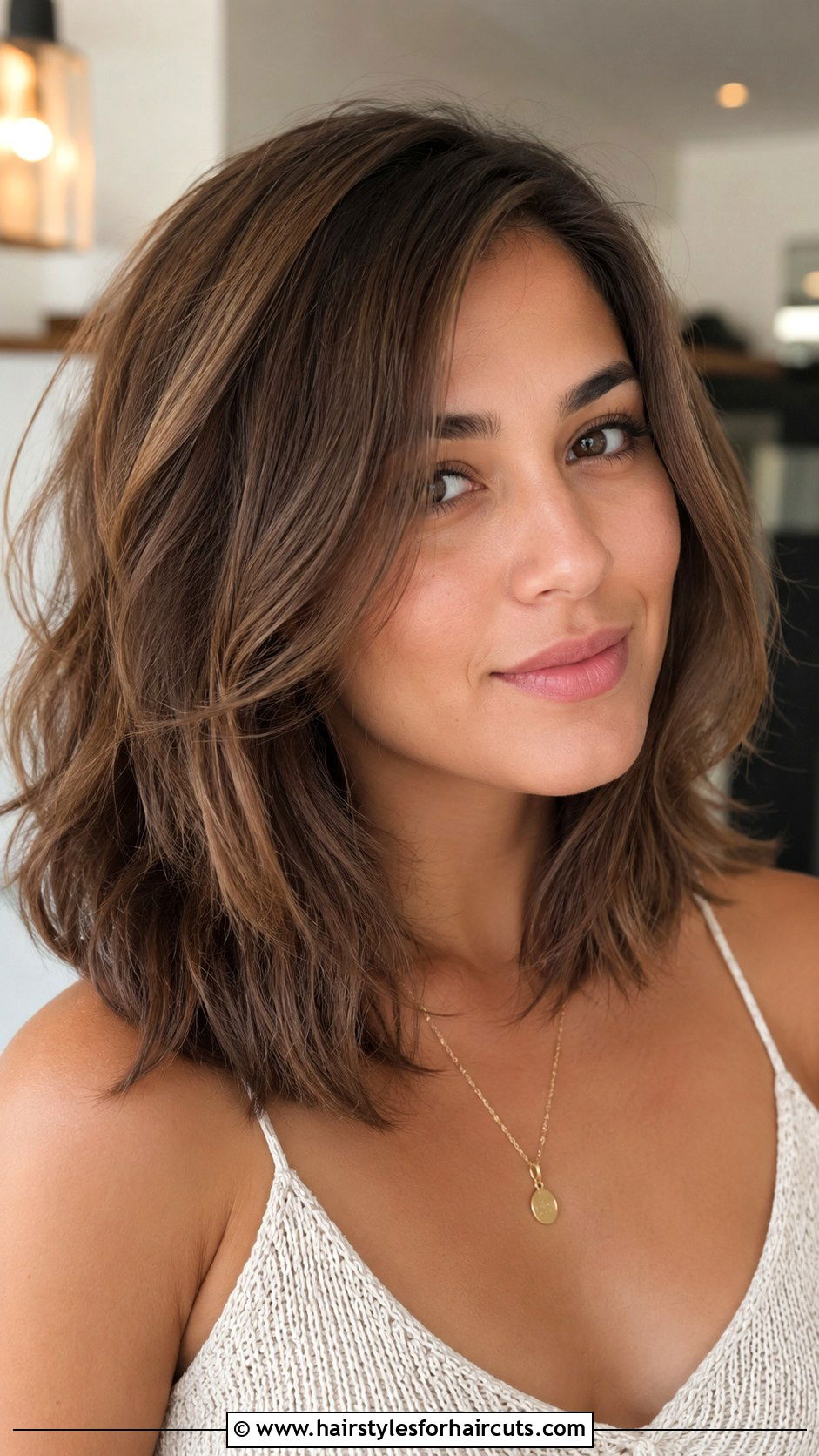Layered Lob - 25 medium length hairstyles for women over 50 - 25 medium length hairstyles for women over 50
