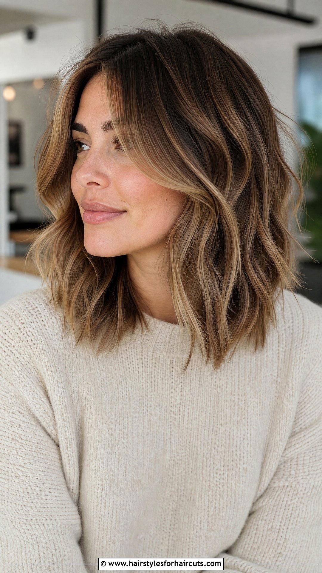Layered Lob Haircut - 25 hairstyles for women with long faces - 25 hairstyles for women with long faces