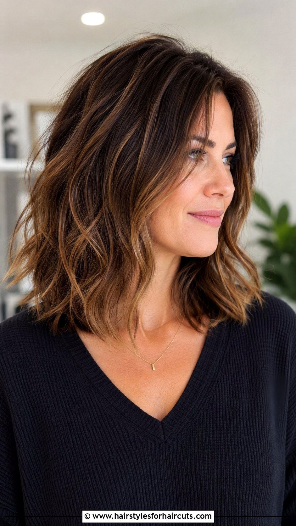 Layered Lob Waves - 25 curling iron hairstyles - 25 curling iron hairstyles