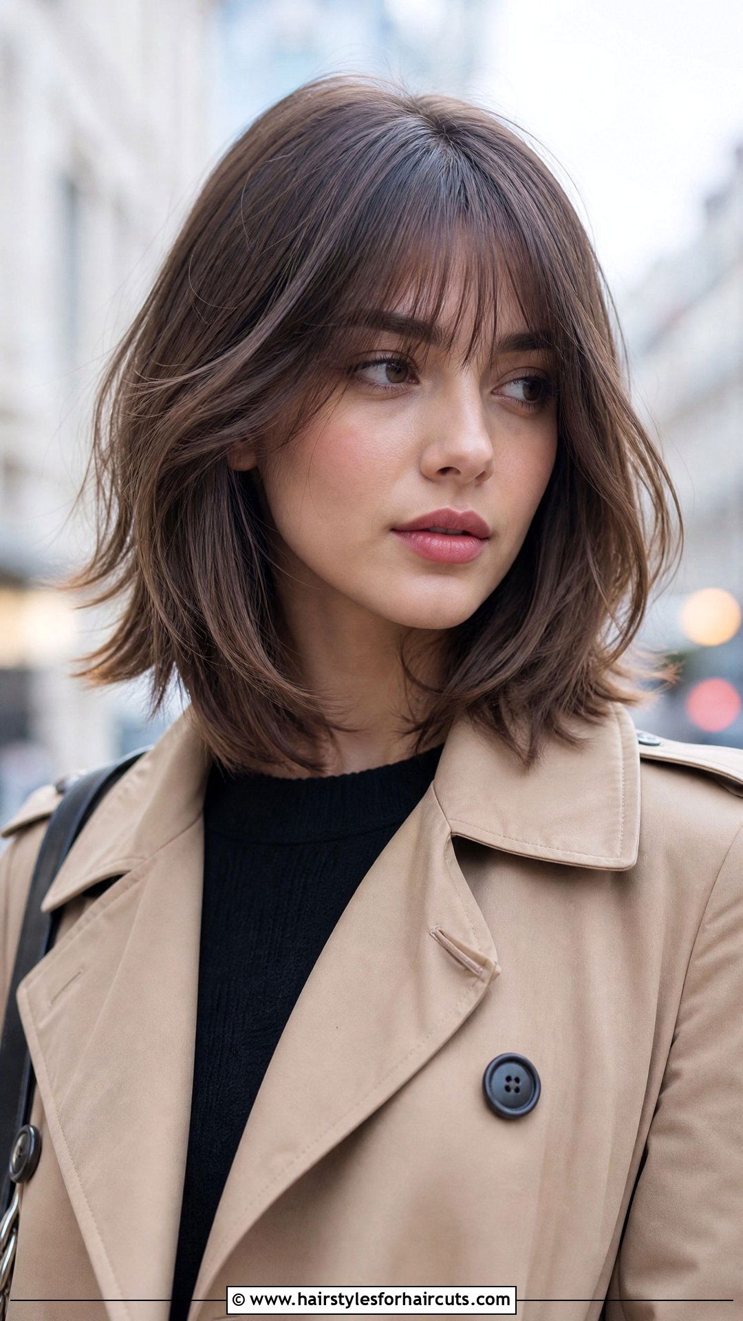 Layered Lob With Fringe - 25 frindge haircuts - 25 frindge haircuts