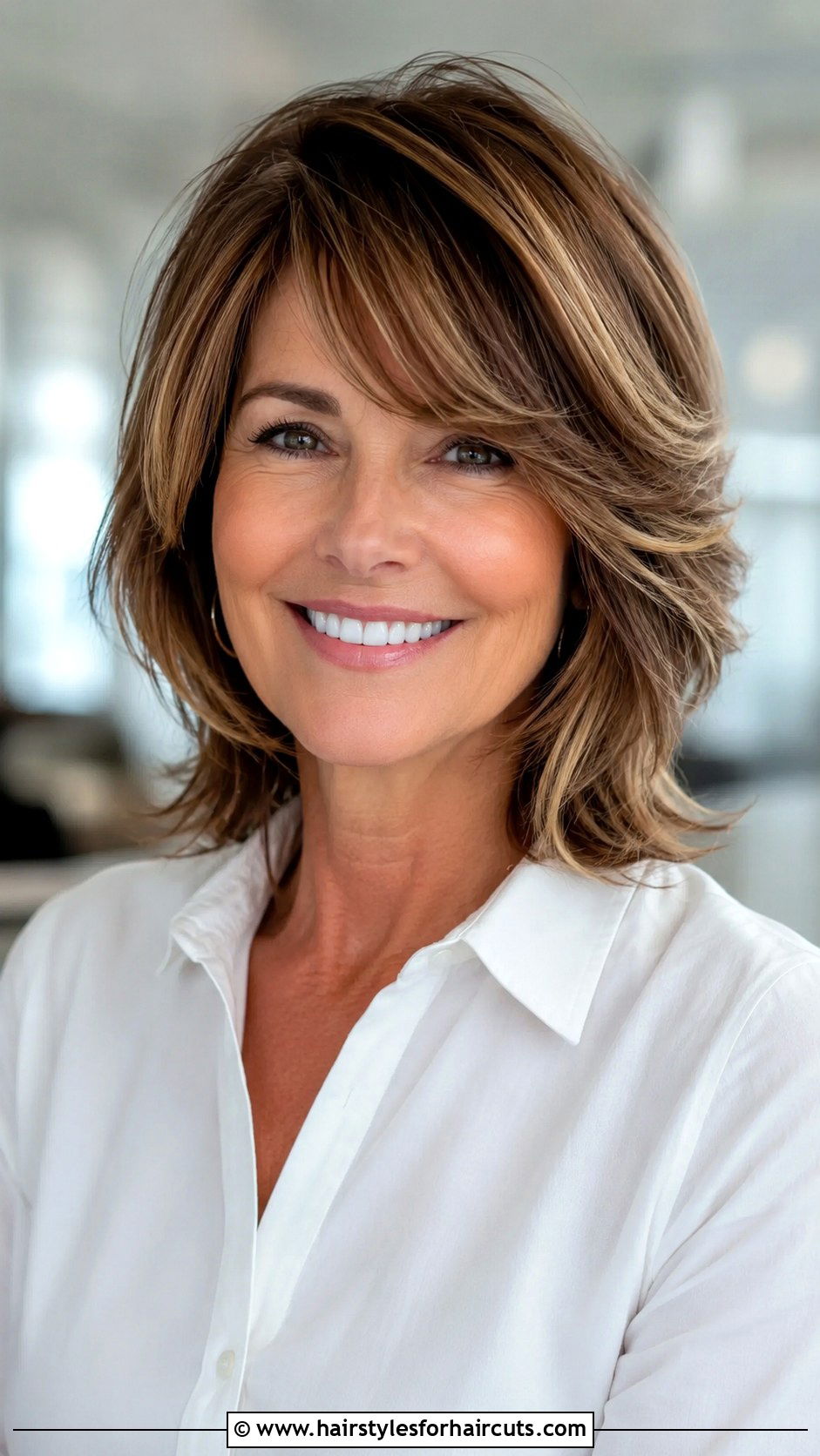 Layered Lob With Side Bangs Over 50 - 25 hairstyles with bangs over 50 - 25 hairstyles with bangs over 50
