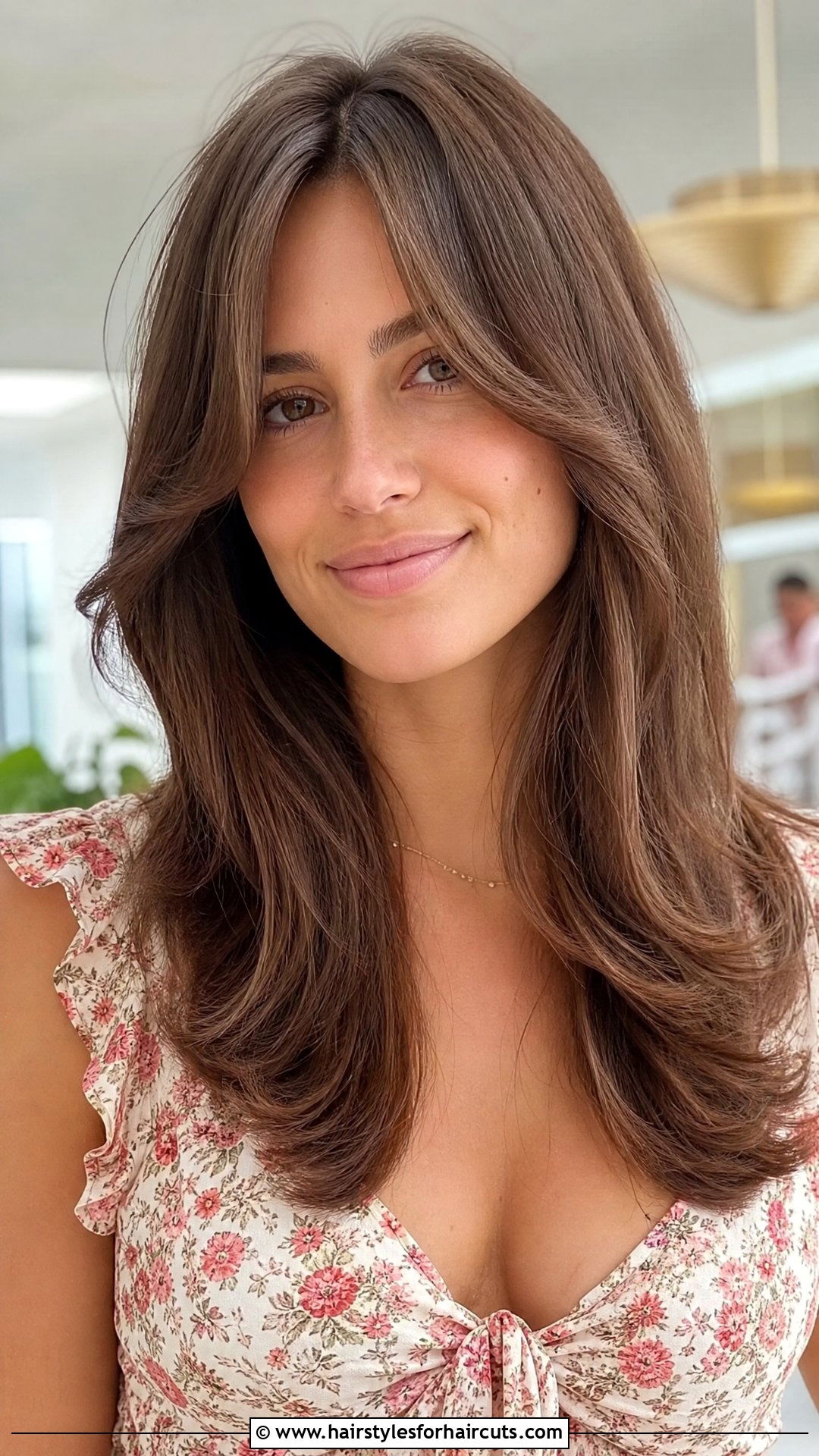 Layered Long Hair With Curtain Bangs - 25 layer cut hairstyles for long hair - 25 layer cut hairstyles for long hair