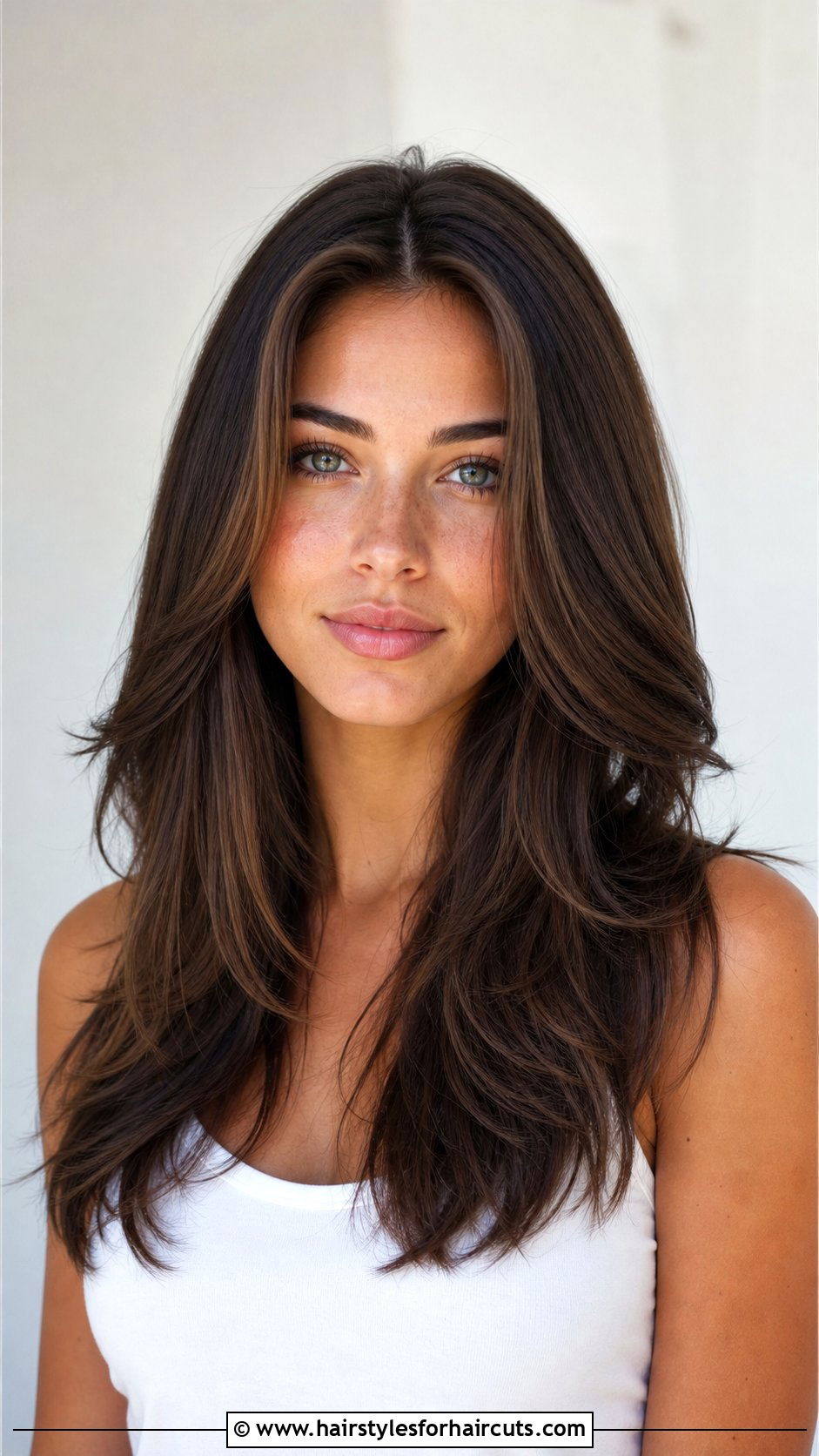 Layered Long Hair With Middle Part - 25 haircuts for women long hair layers - 25 haircuts for women long hair layers