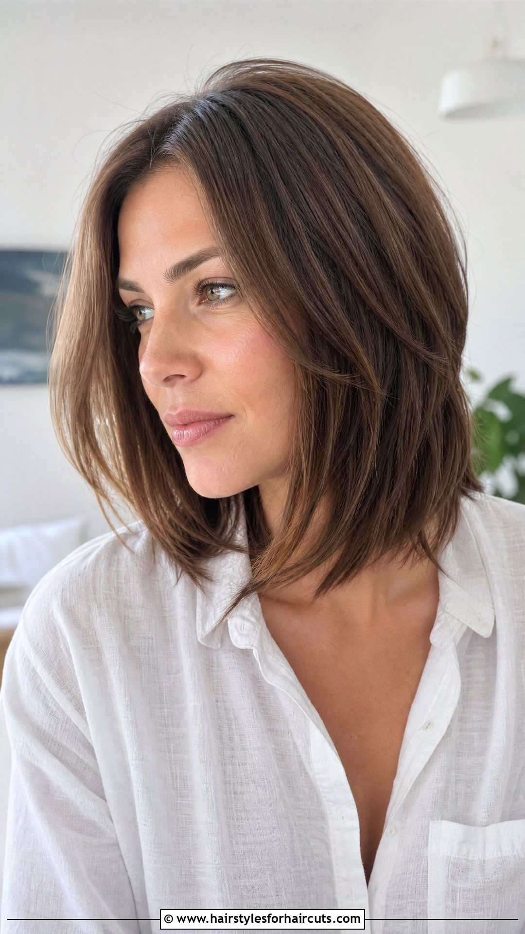 Layered Medium Bob - 25 hairstyles for heavy hair - 25 hairstyles for heavy hair