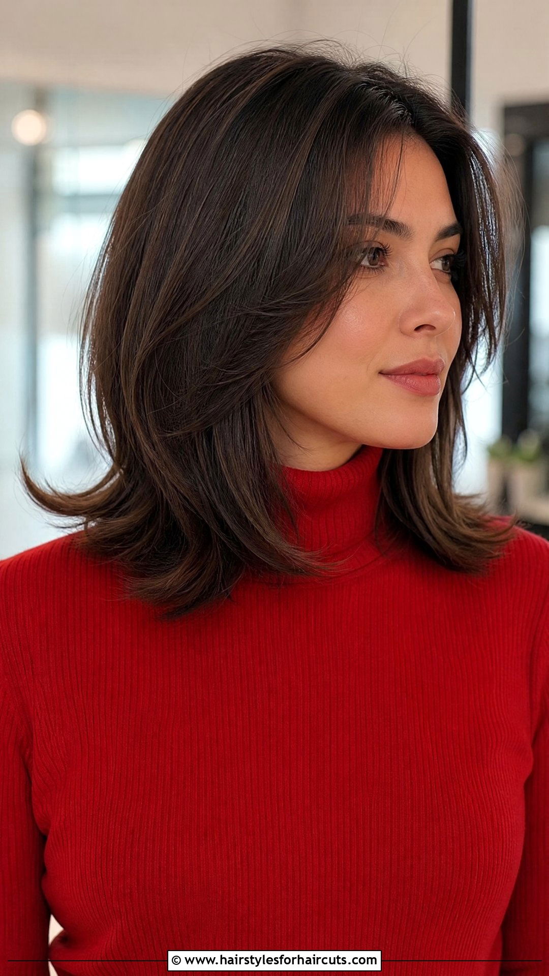 Layered Medium Bob With Flipped Ends - 25 medium bottom layer haircuts - 25 medium bottom layer haircuts