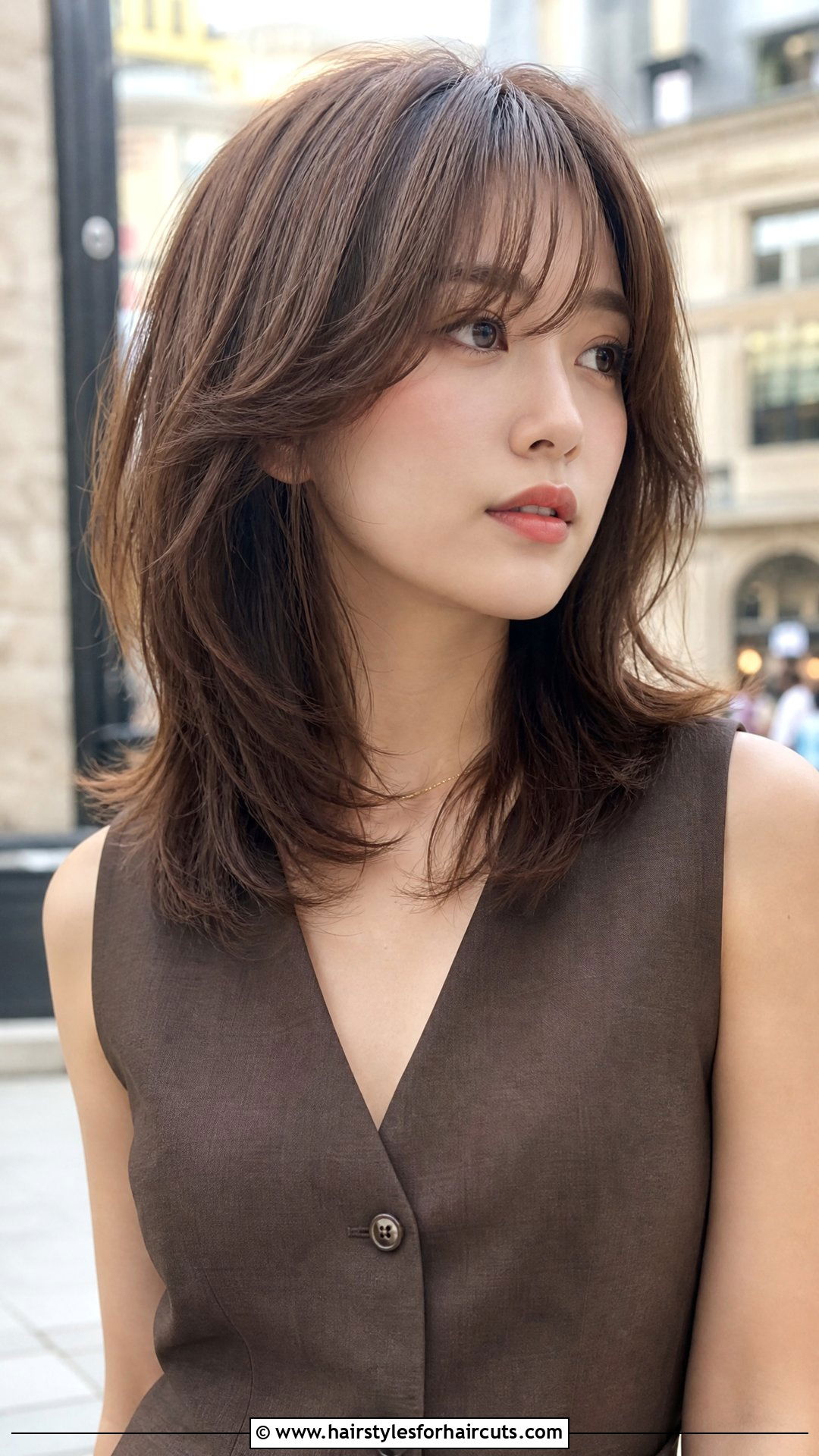 Layered Medium Hair With Arched Fringe - 25 hairstyles with a fringe - 25 hairstyles with a fringe