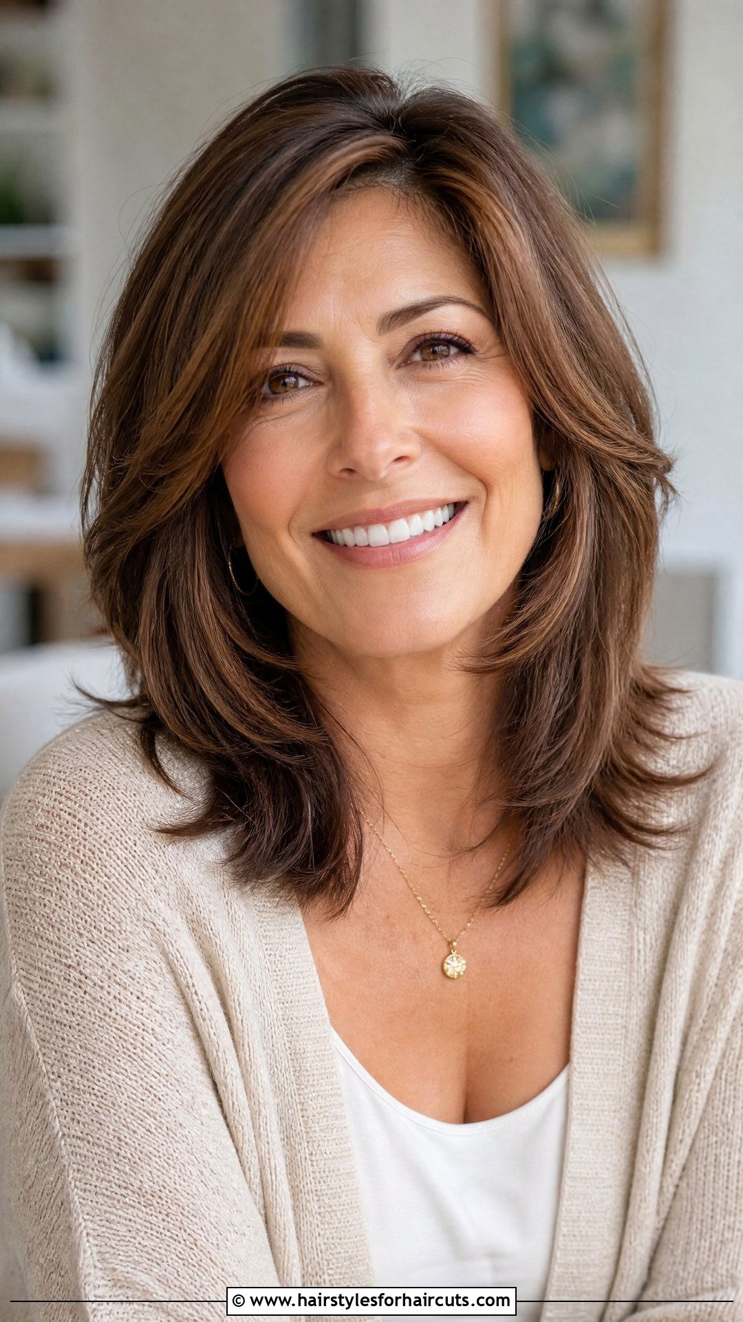 Layered Medium Haircut - 25 hairstyles for heart shape face - 25 hairstyles for heart shape face