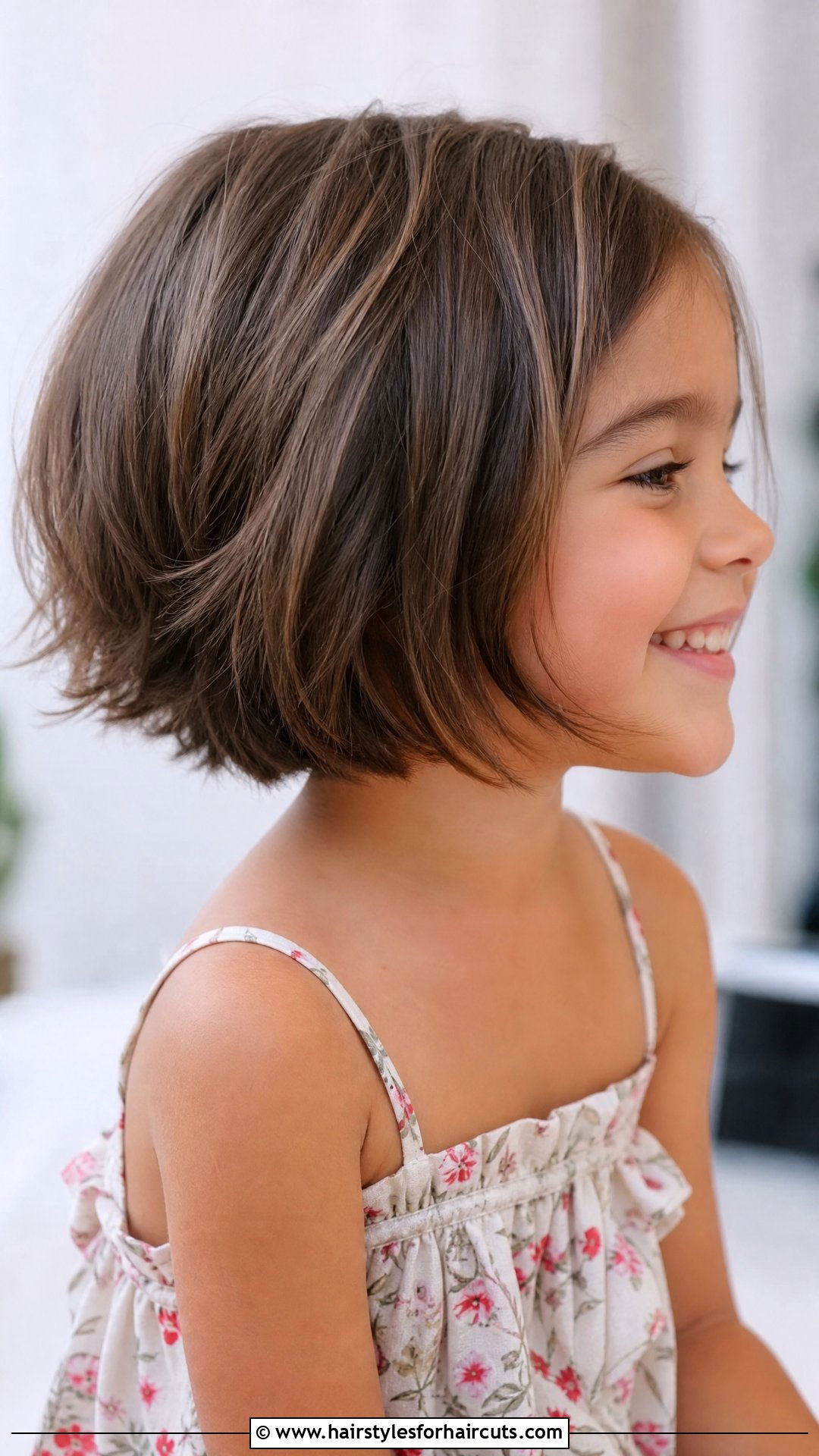 Layered Razor Cut Bob - 25 hairstyles for little girls with short hair - 25 hairstyles for little girls with short hair