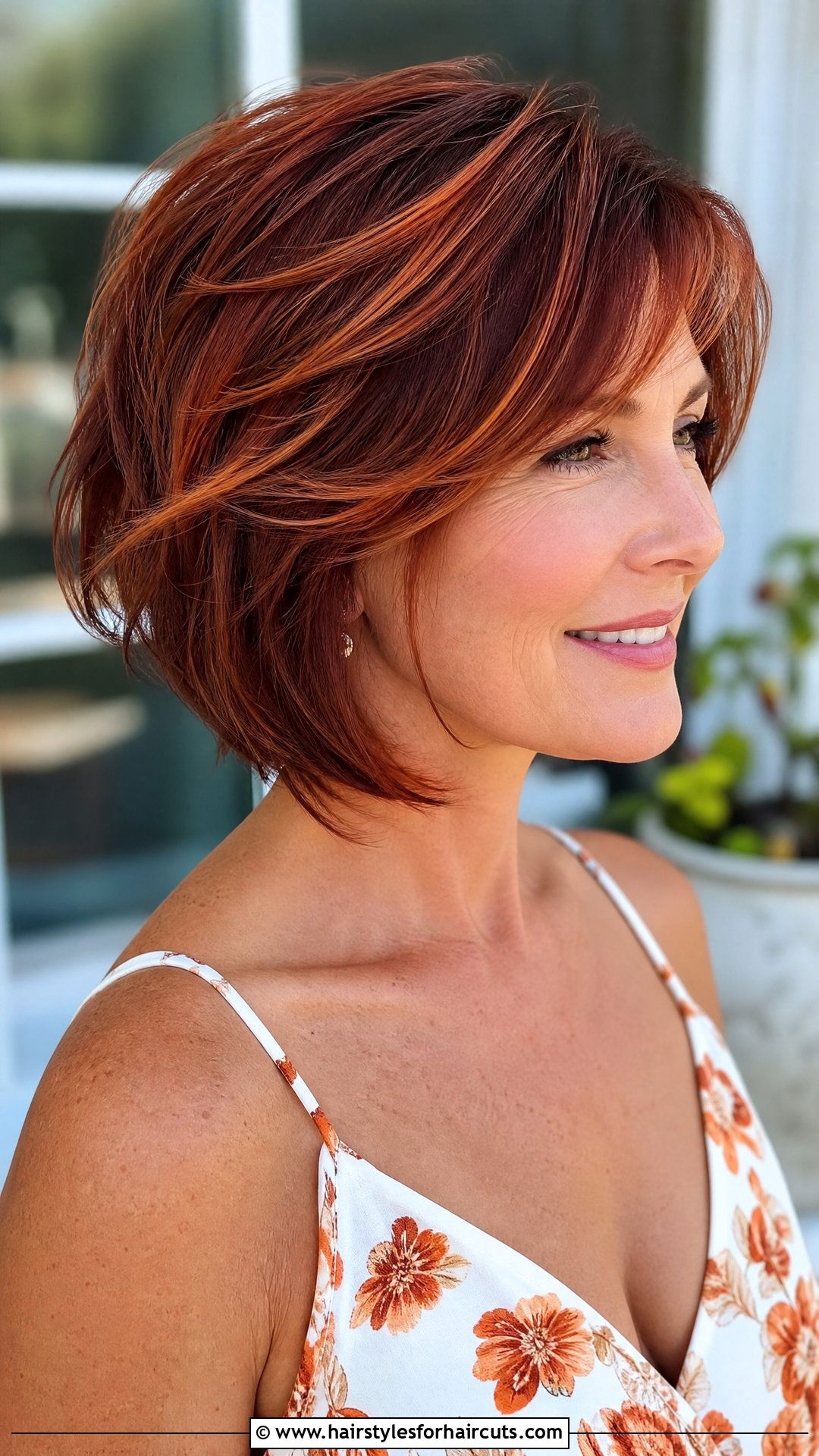 Layered Red Bob With Highlights - 25 karin haircuts - 25 karin haircuts