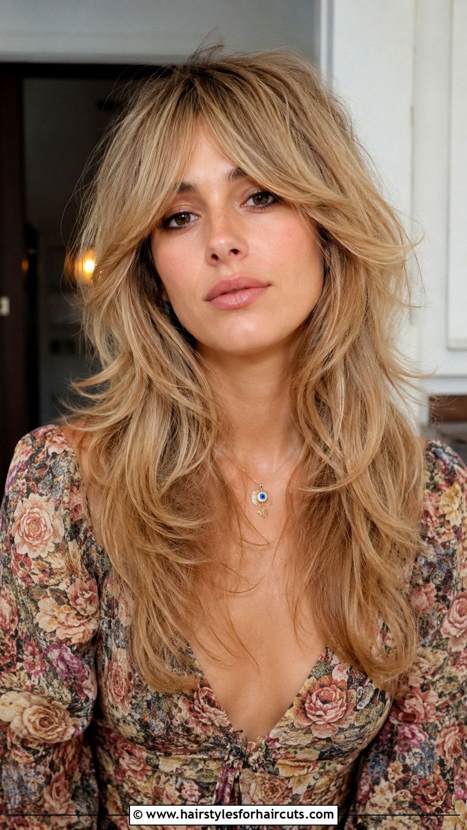 Layered Shag With Curtain Bangs - 25 patchy haircuts - 25 patchy haircuts