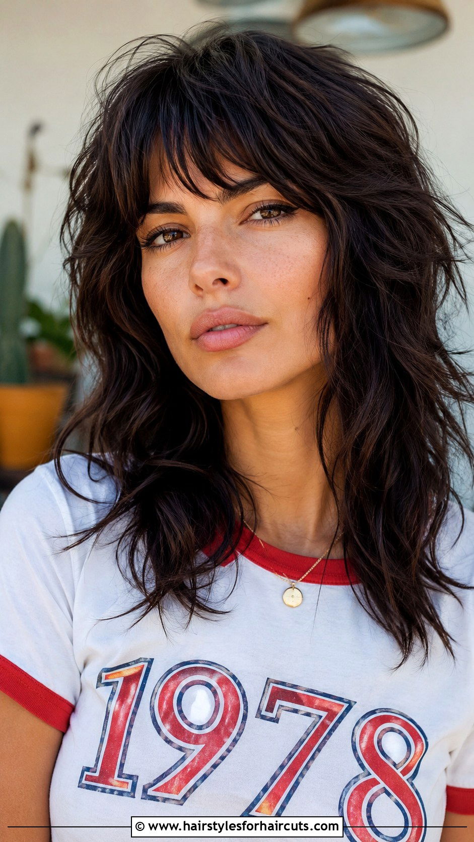 Layered Shag With Groomed Eyebrows - 25 eyebrow haircuts - 25 eyebrow haircuts