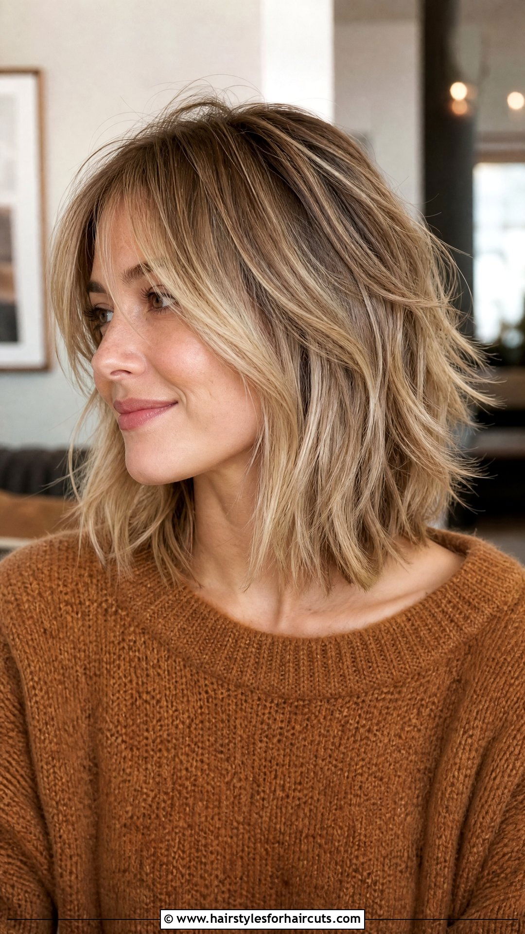 Layered Shaggy Lob - 25 medium length shaggy hairstyles for fine hair - 25 medium length shaggy hairstyles for fine hair