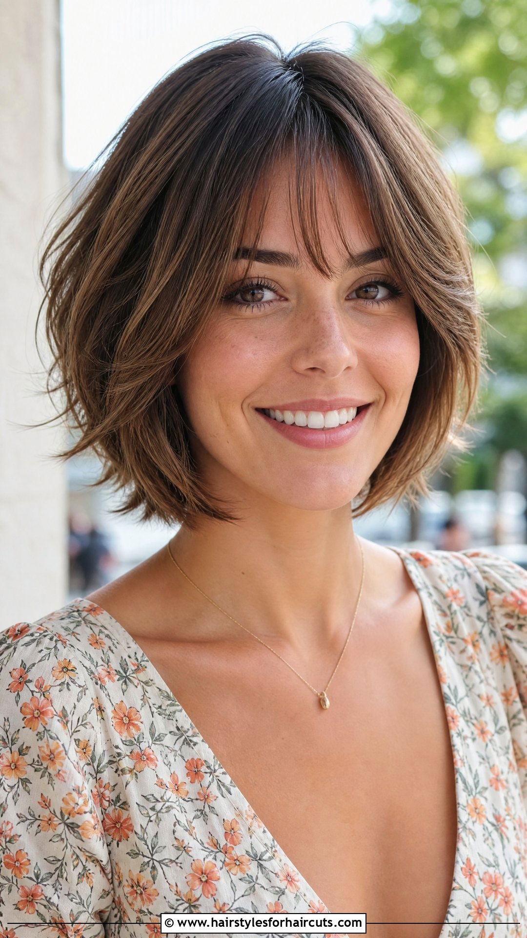 Layered Short Bob With Feathered Bangs - 25 fine hair short bob haircuts with bangs - 25 fine hair short bob haircuts with bangs