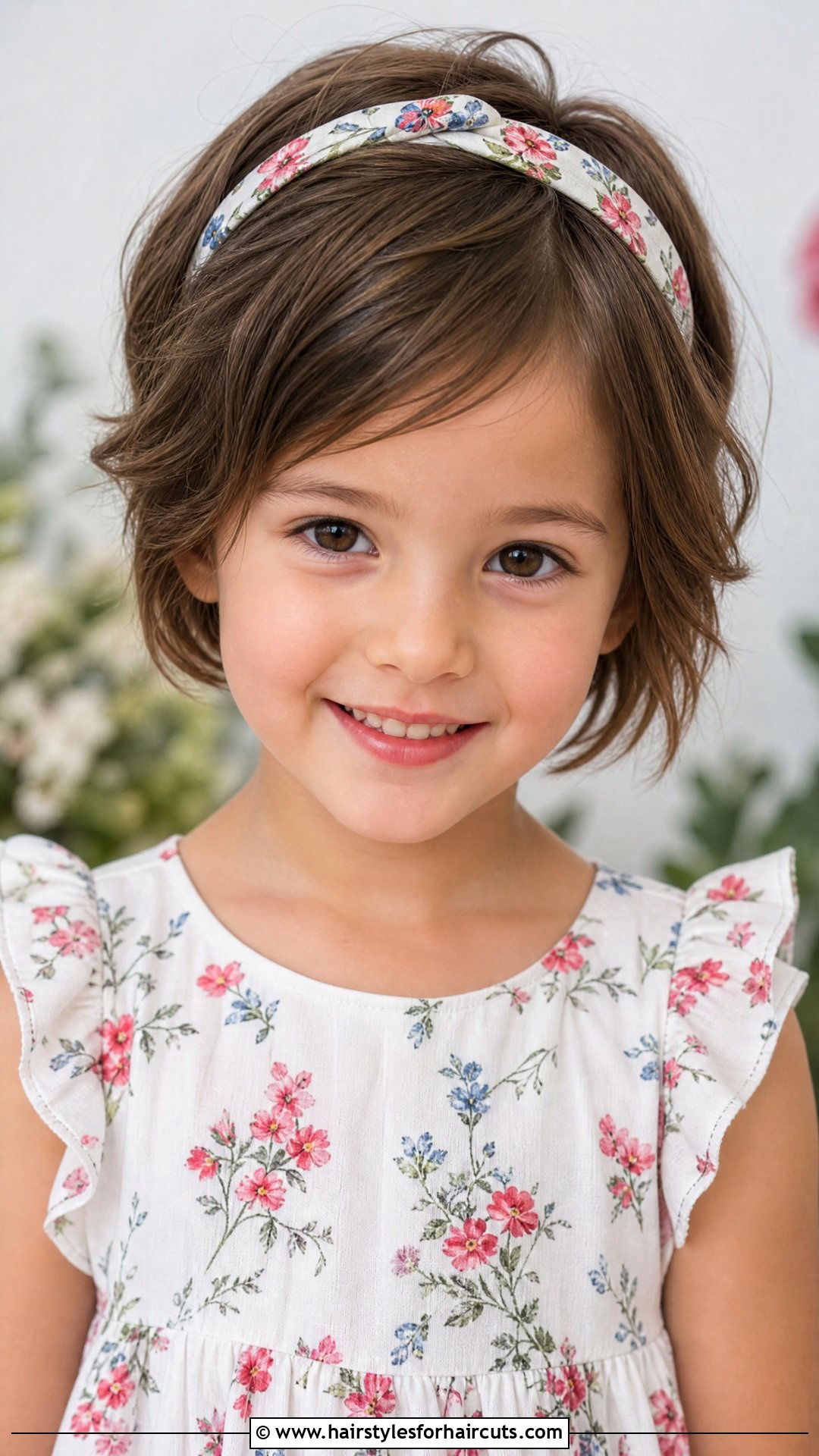 Layered Short Bob With Headband - 25 hairstyles for little girls with short hair - 25 hairstyles for little girls with short hair