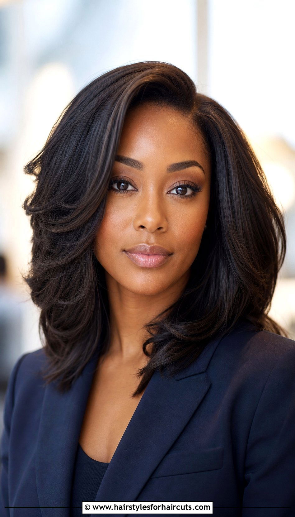 Layered Shoulder Length Blowout - 25 shoulder length blowout hairstyles for black hair - 25 shoulder length blowout hairstyles for black hair