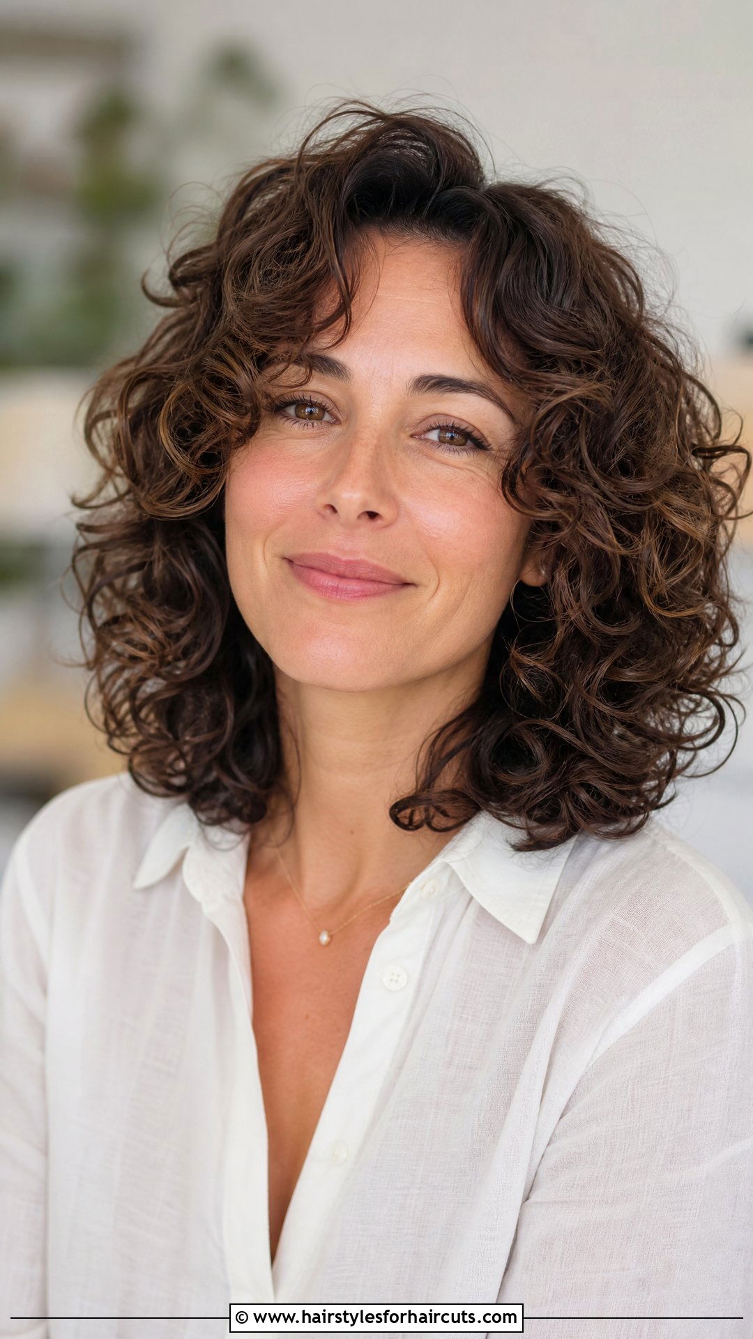 Layered Shoulder Length Curly Haircut - 25 haircuts for thin curly hair women - 25 haircuts for thin curly hair women