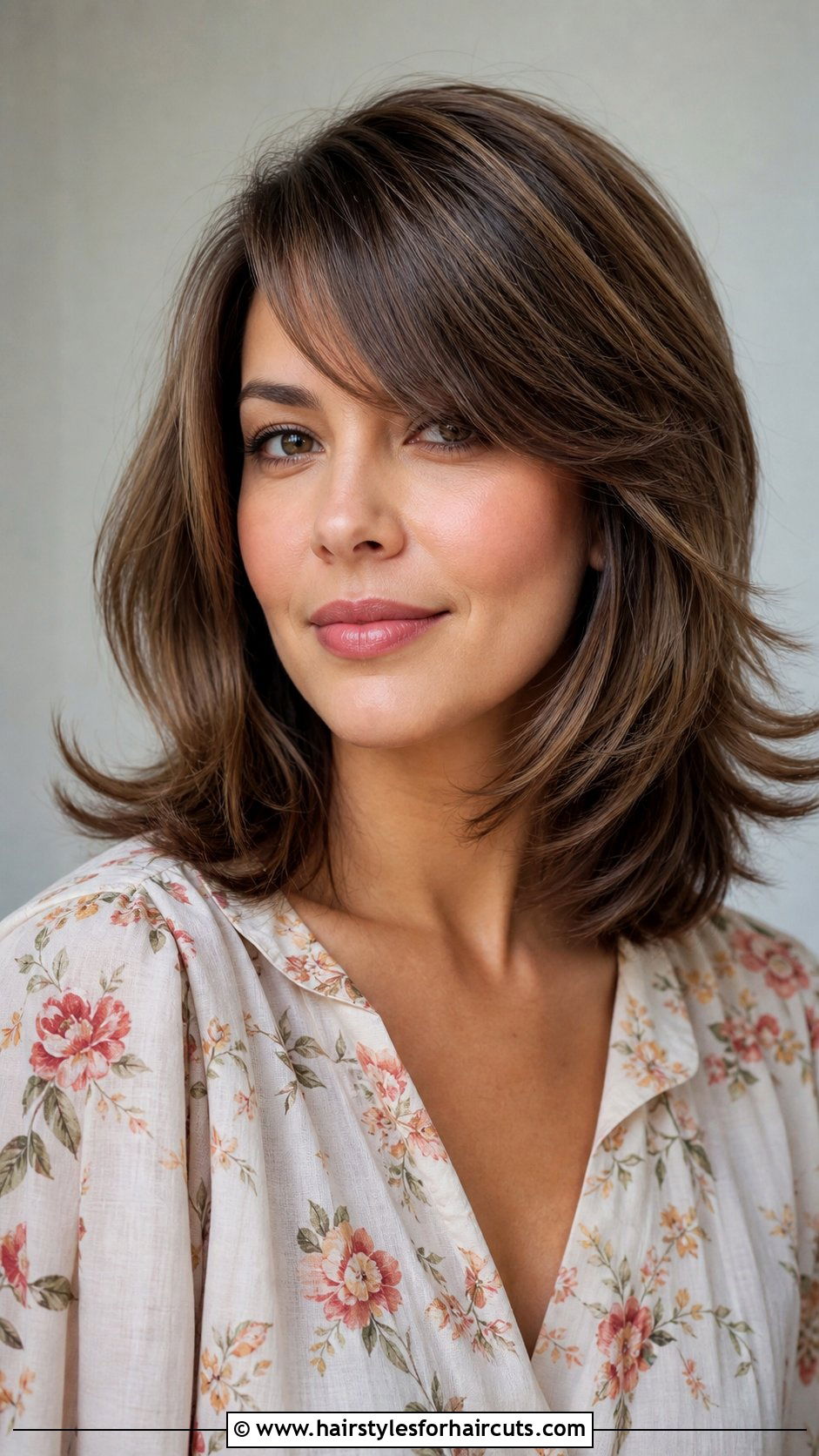 Layered Shoulder Length Hair With Side Bangs - 25 hairstyles with bangs and layers - 25 hairstyles with bangs and layers