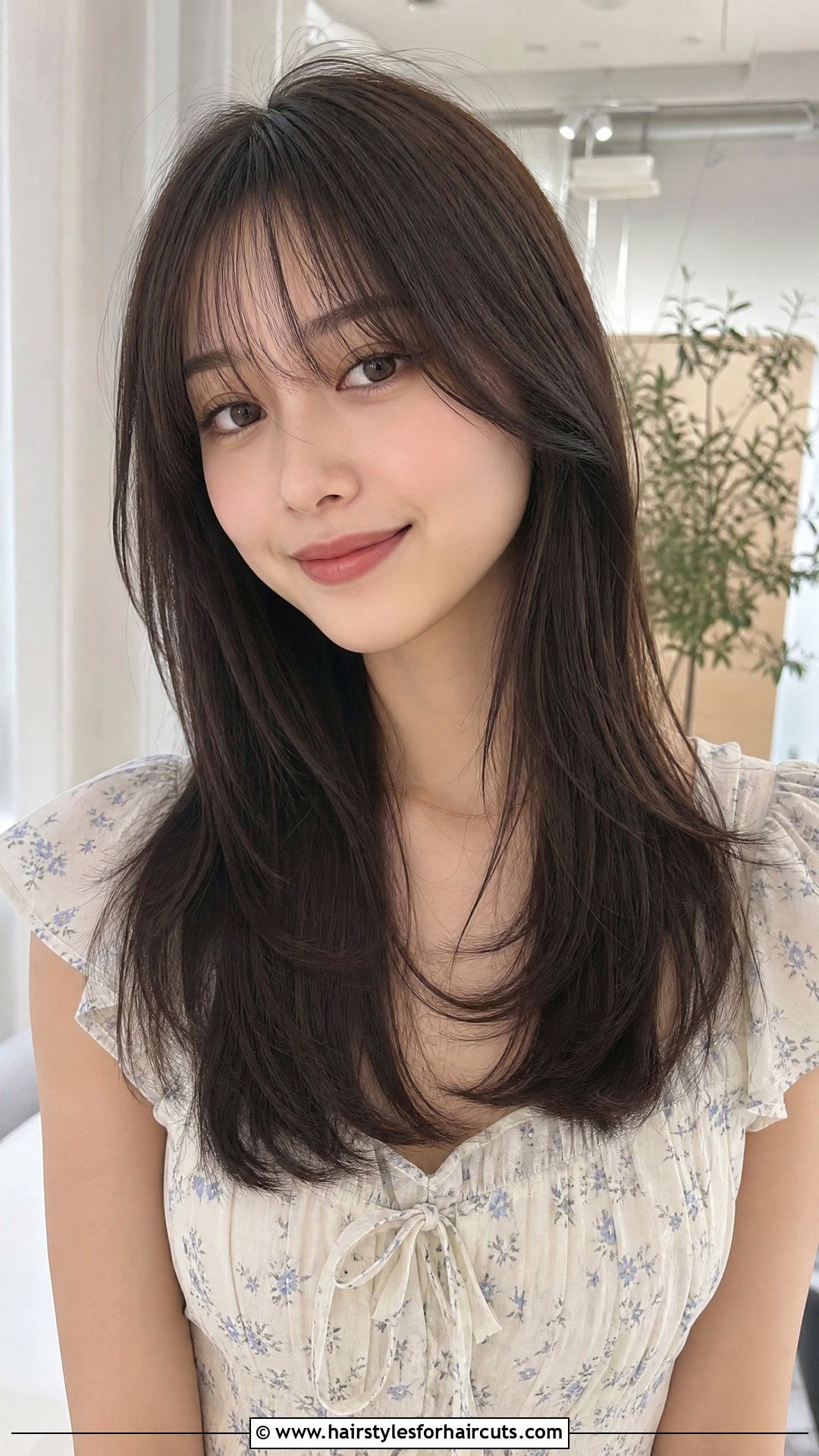 Layered Straight Hair With Wispy Bangs - 25 straight hair with bangs hairstyles - 25 straight hair with bangs hairstyles