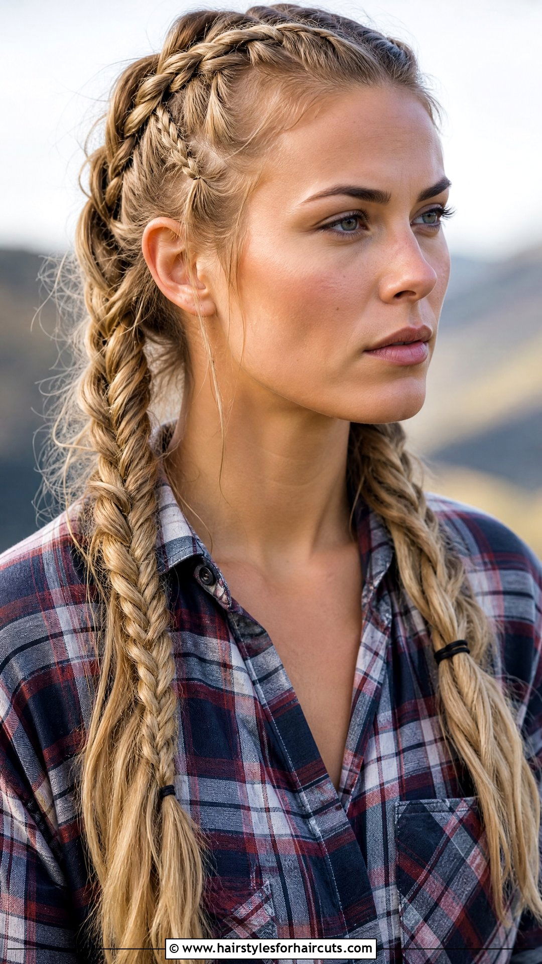 Layered Viking Braided Pigtails - 25 viking hairstyles for women - 25 viking hairstyles for women