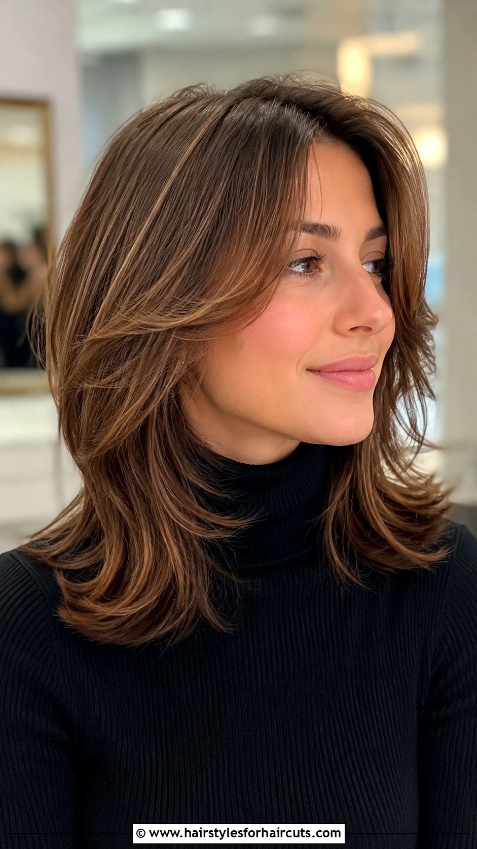 Layered Wavy Collarbone Haircut - 25 layered wavy haircuts - 25 layered wavy haircuts