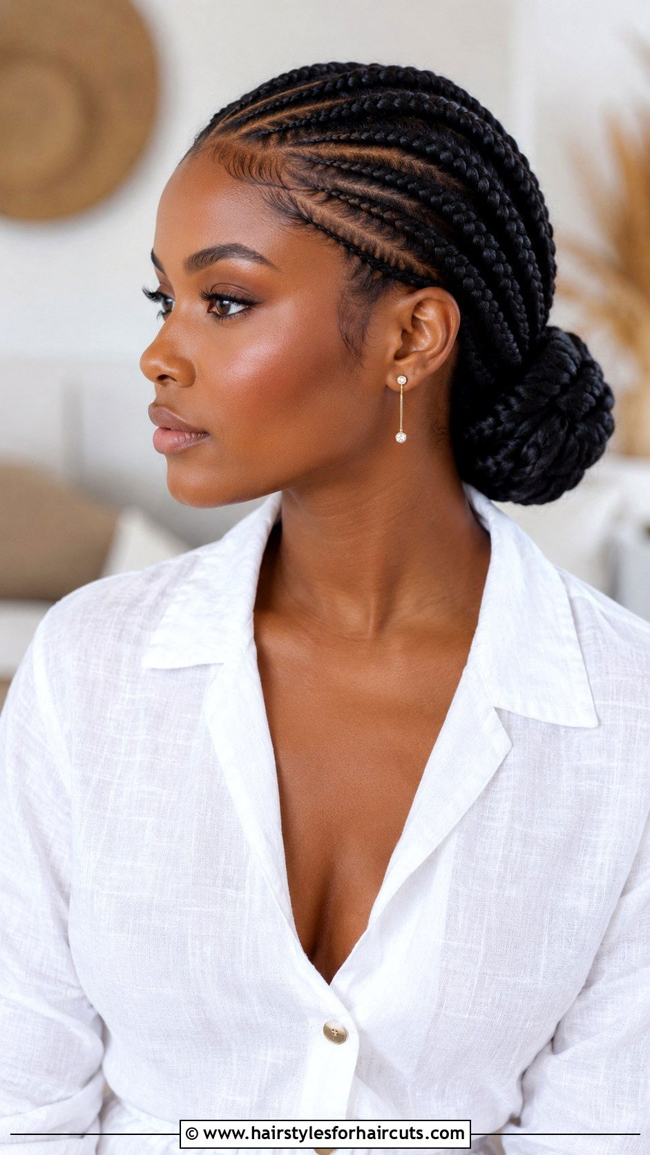 Lemonade Braids Gathered Low - 25 church hairstyles for black hair - 25 church hairstyles for black hair