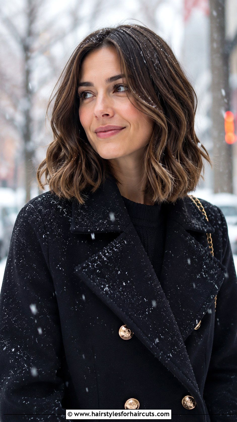 Lob Haircut - 25 haircuts for winter - 25 haircuts for winter