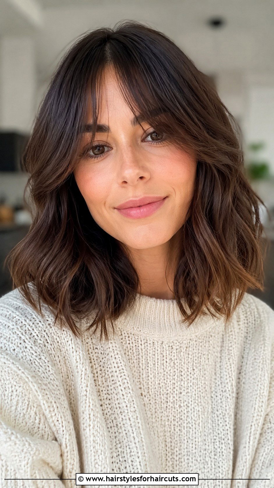 Lob With Curtain Bangs - 25 haircuts orland park - 25 haircuts orland park