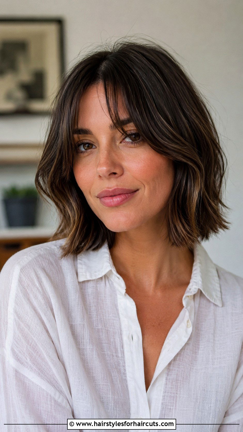 Lob With Curtain Bangs - 25 haircuts parts - 25 haircuts parts