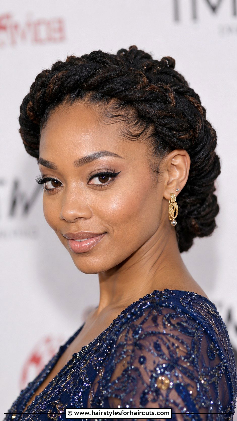 Loc Crown Braid - 25 hairstyles over locs - 25 hairstyles over locs