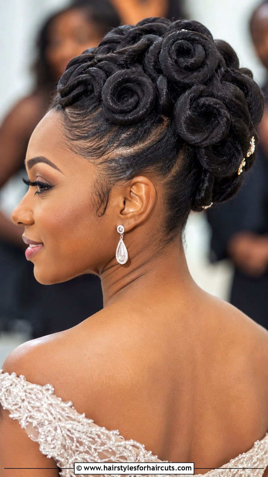 Loc Updo Wedding Hairstyle - 25 elegant wedding hairstyles for natural black hair - 25 elegant wedding hairstyles for natural black hair