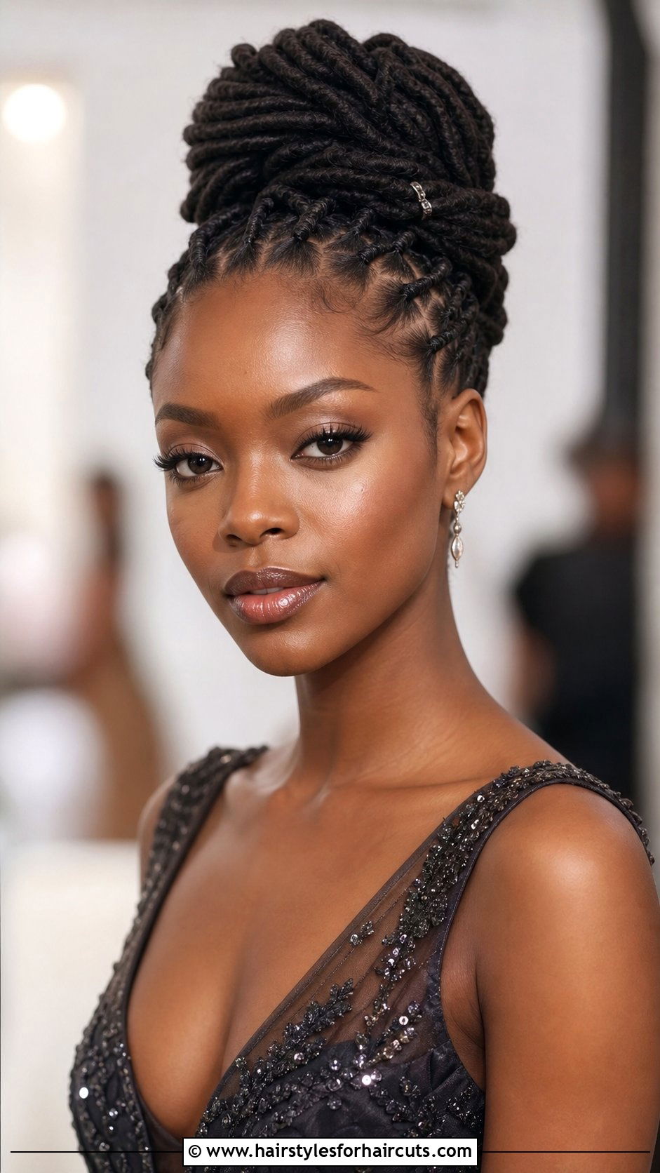 Locs Braided Updo - 25 dread loc hairstyles - 25 dread loc hairstyles