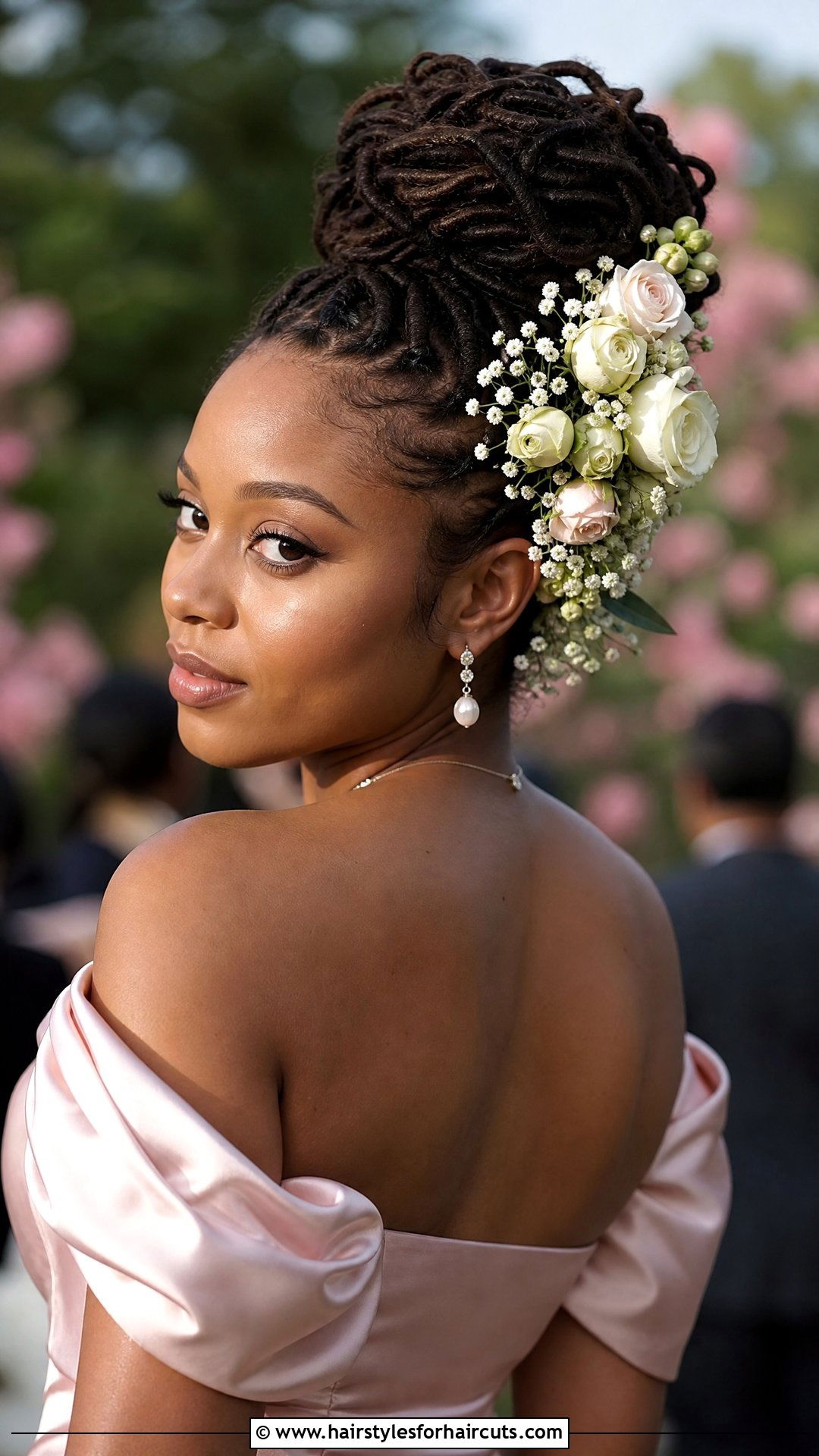 Locs Updo - 25 wedding hairstyles black hair - 25 wedding hairstyles black hair