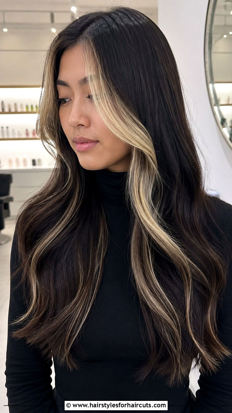 Long Asian Hair With Money Piece - 25 asian haircuts long hair - 25 asian haircuts long hair