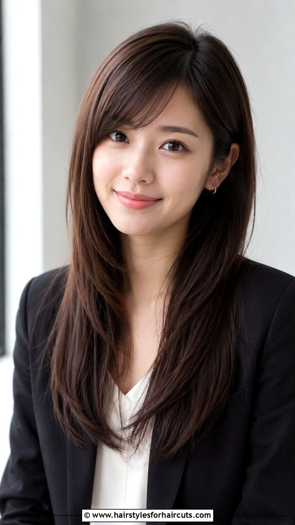 Long Asian Hair With Side Swept Bangs - 25 asian long hairstyles woman - 25 asian long hairstyles woman