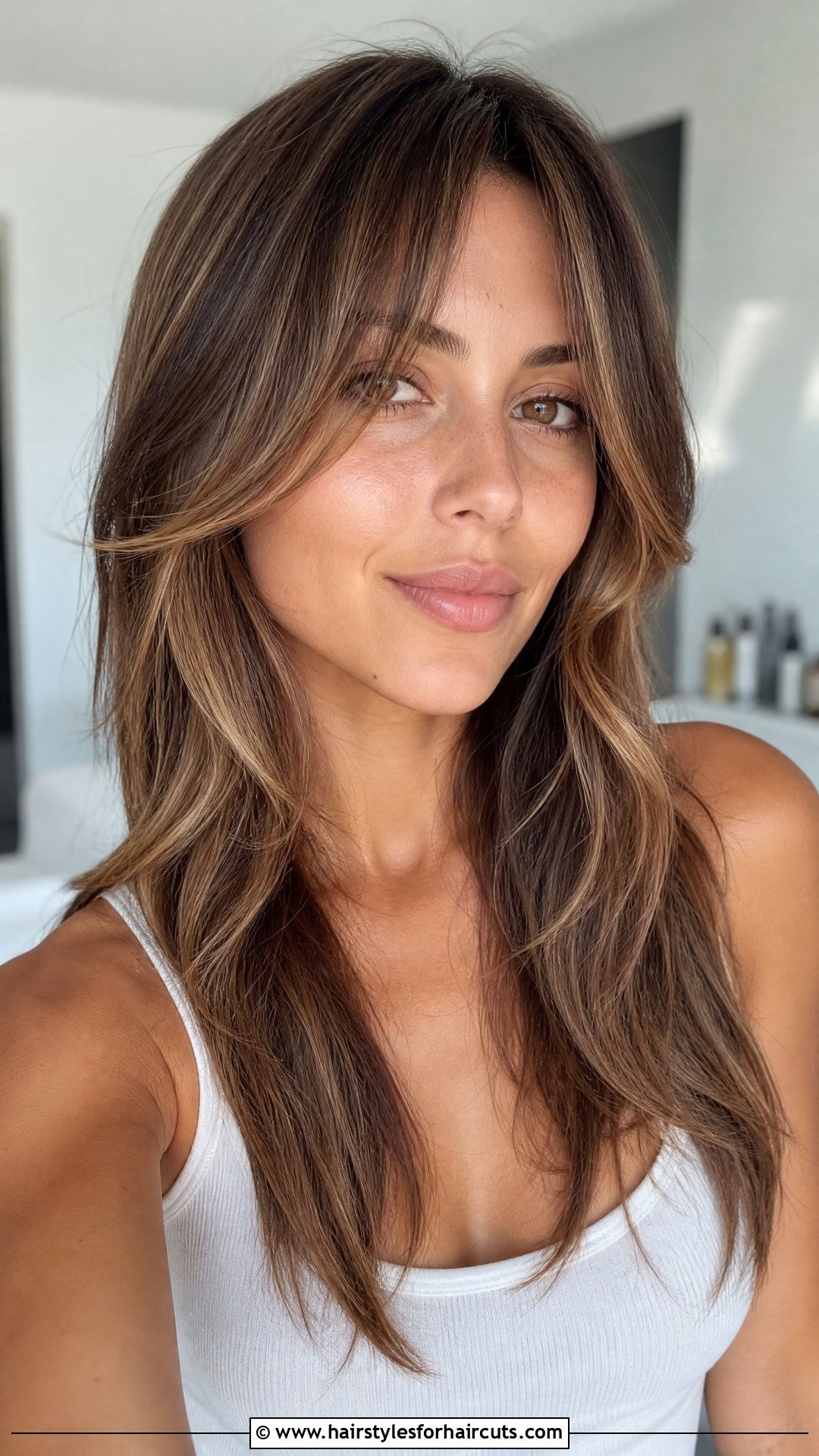 Long Bangs Layered Haircut - 25 haircuts for bangs - 25 haircuts for bangs