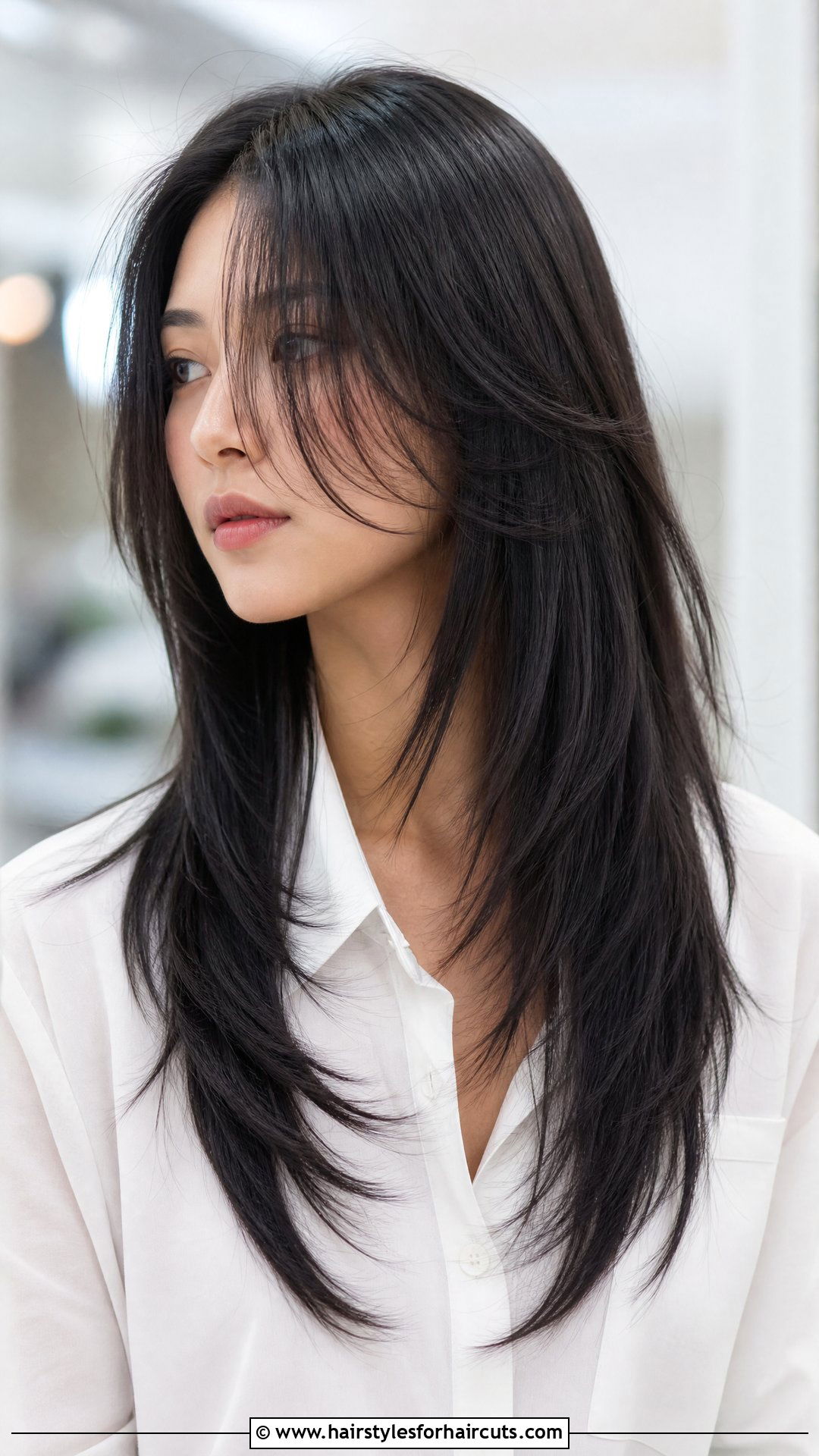 Long Black Razored Haircut - 25 long black haircuts - 25 long black haircuts