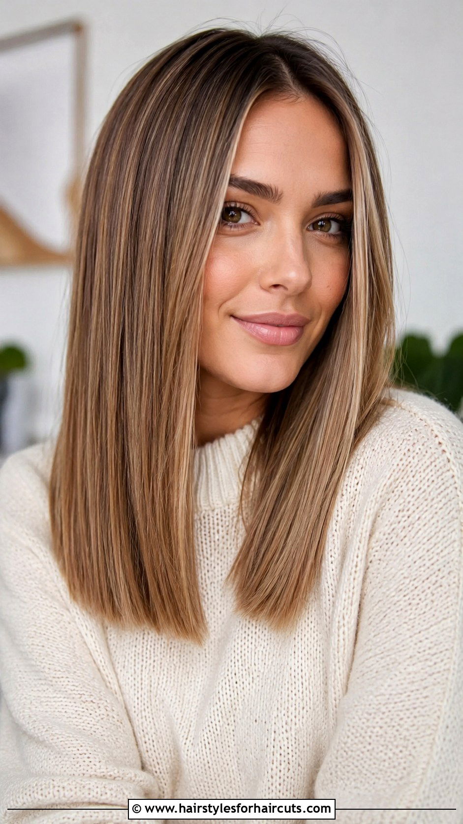 Long Blunt Cut With Bronde Color - 25 fine hair long blunt haircuts - 25 fine hair long blunt haircuts