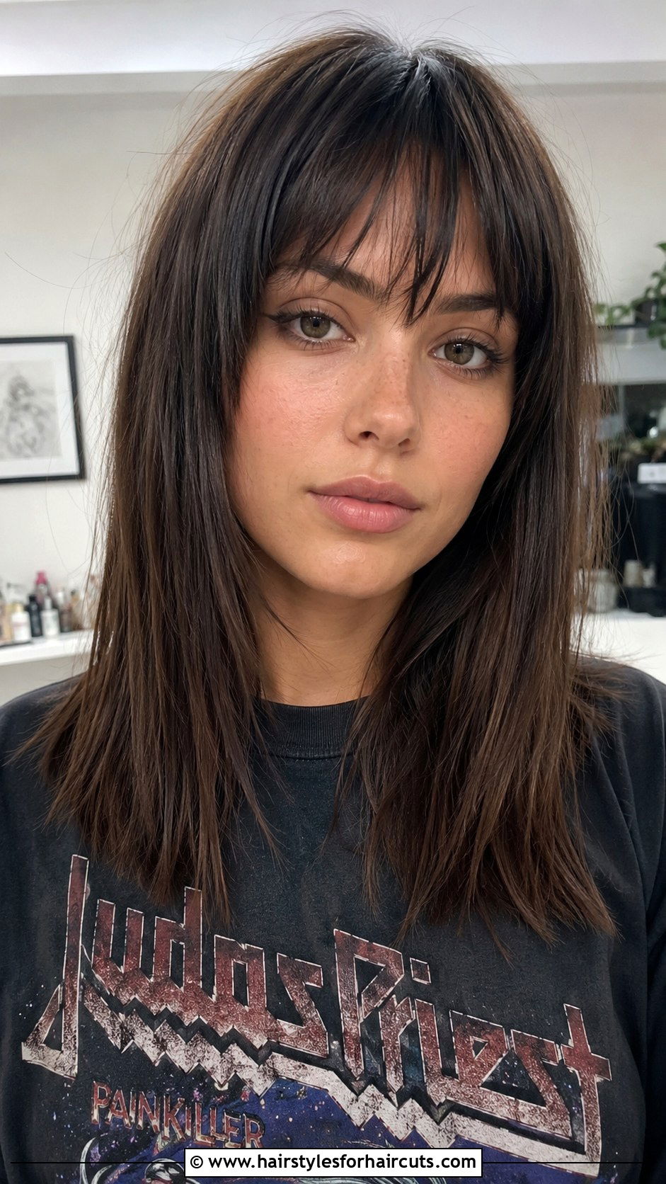 Long Blunt Cut With Choppy Bangs - 25 fine hair long blunt haircuts - 25 fine hair long blunt haircuts