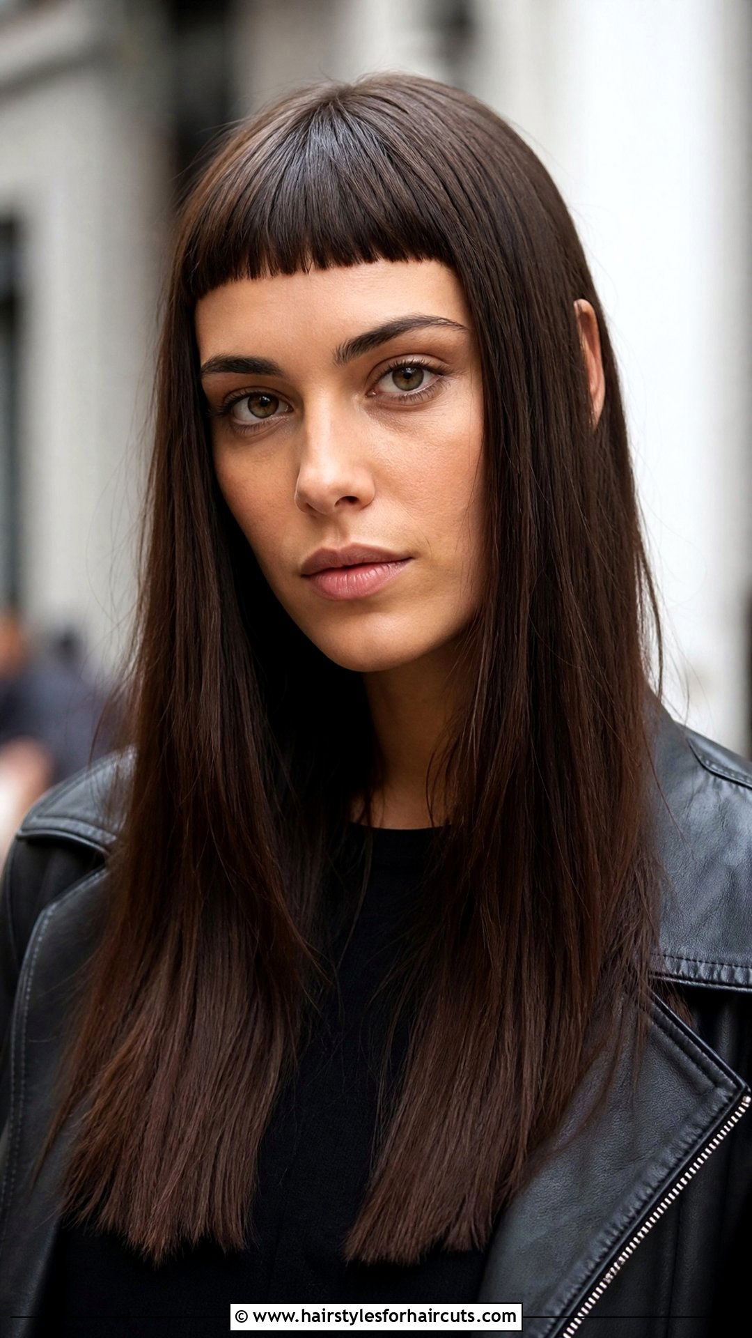 Long Blunt Cut With Micro Bangs - 25 fine hair long blunt haircuts - 25 fine hair long blunt haircuts