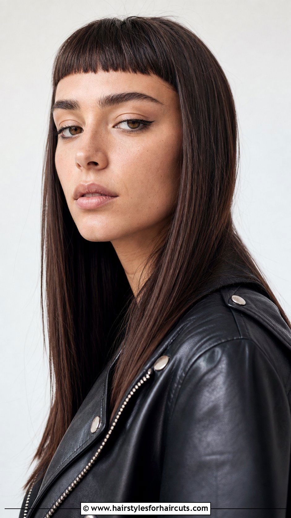 Long Blunt Cut With Micro Bangs - 25 blunt haircuts long - 25 blunt haircuts long