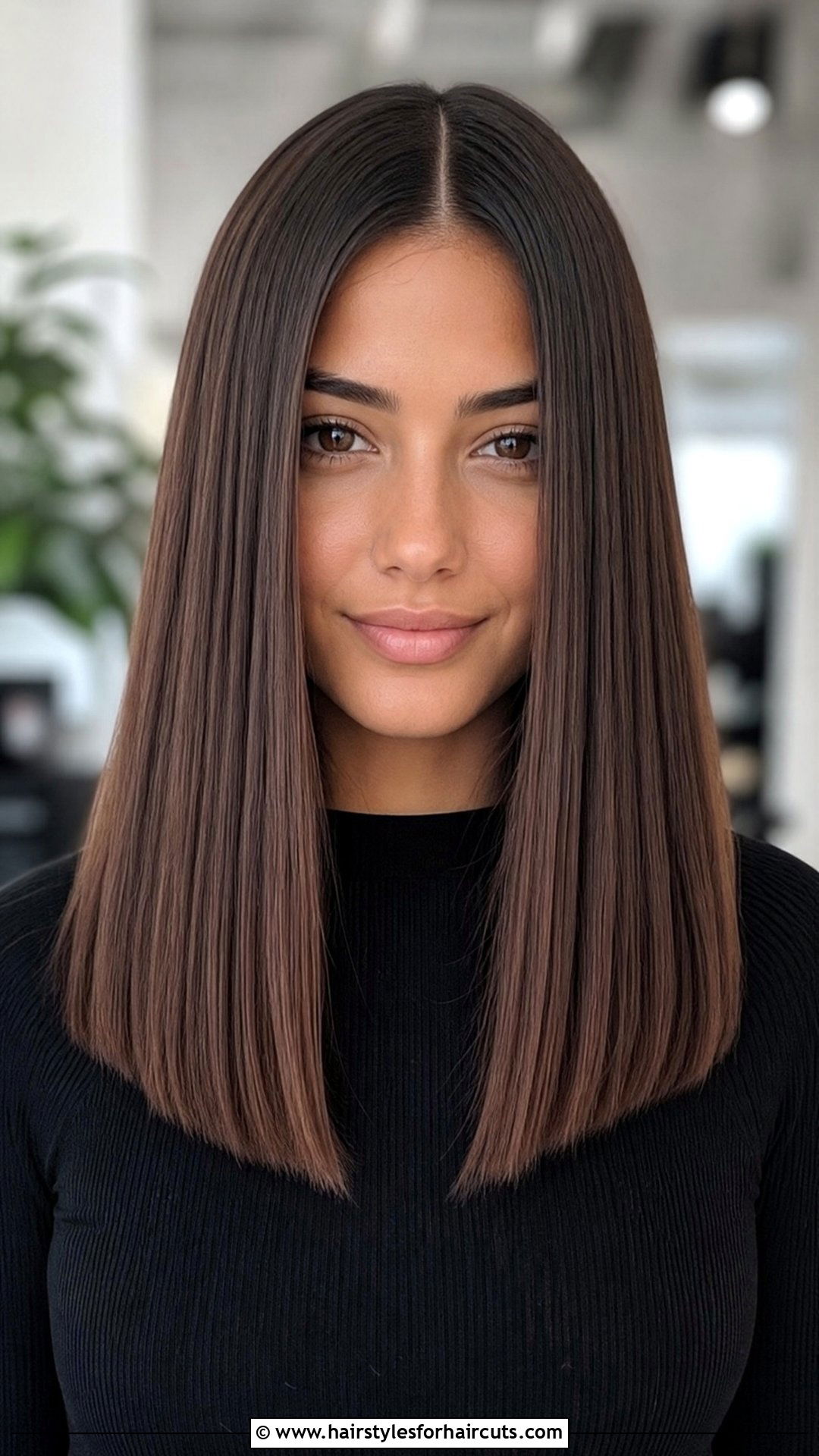 Long Blunt Cut With Middle Part - 25 fine hair long blunt haircuts - 25 fine hair long blunt haircuts