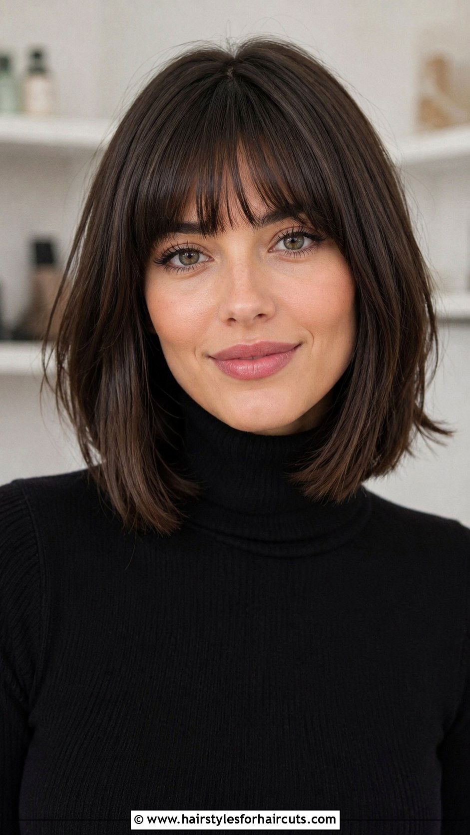 Long Bob With Bangs - 25 hairstyles for short long hair - 25 hairstyles for short long hair